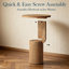 Modern Small Drink End Table With Geometric Base-1844323451