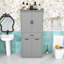 Armoire de rangement minimaliste pour salle de bain avec tablette réglable, paniers à linge et dispositif anti-basculement-1291778091