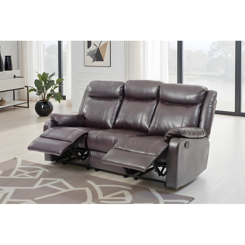Canapé inclinable Saini, Marron foncé