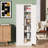 72-Inch White Metal Kitchen Cabinet With 5 Adjustable Shelves, Heavy-Duty Storage Solution, Assembly In Minutes, Safe And Easy To Clean, Space Design 72" Freestanding Pantry Ideal For Organization,