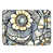 Bleu floral abstrait 2