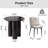 29.92" Modern Round Black Dining Table Set with 2 Chairs for Kitchen, Bar, Living Room, Small Space-374086746-374086767