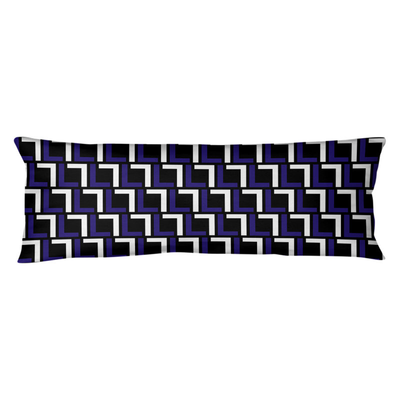 Polyester Medium Pillow, Polyester, Purple/White/Black