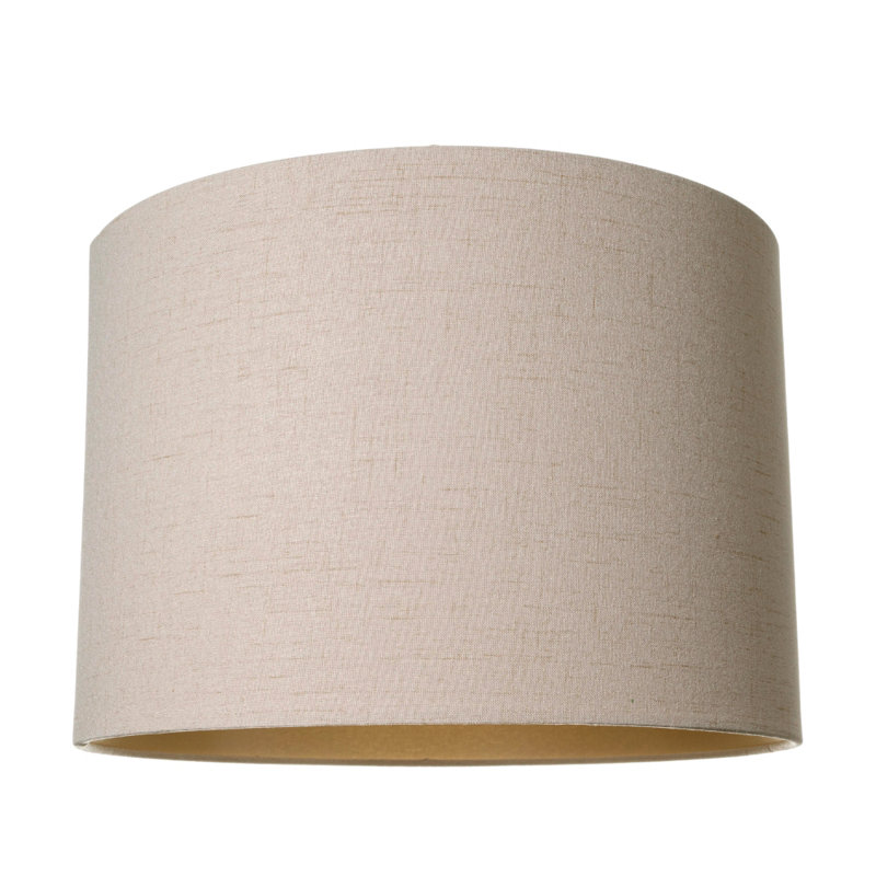 30cm Linen Drum Lamp Shade, 28cm H x 40cm W x 40cm D, Taupe