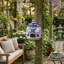 Sagebrook Home 8X7" Chinoiserie Large Pagoda Bird House, White/Blue