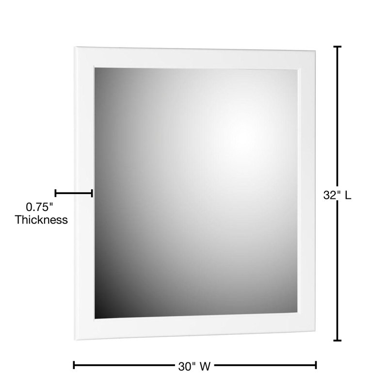 Miroir de salle de bain Ultraline, Blanc satiné