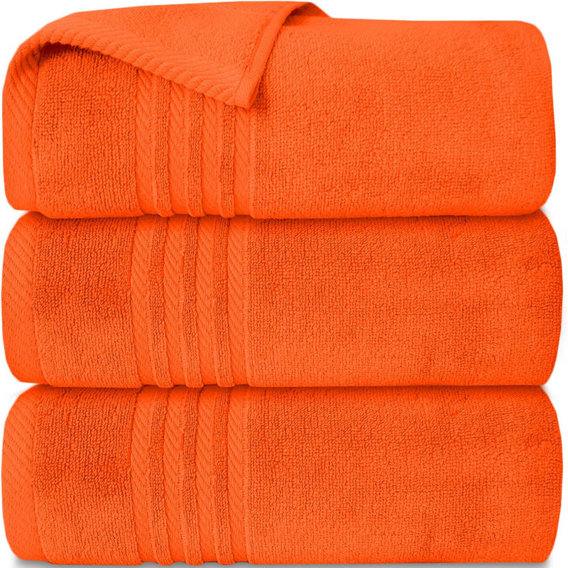 3Pk Zero Twist Large Bath sheet 80x140, Orange