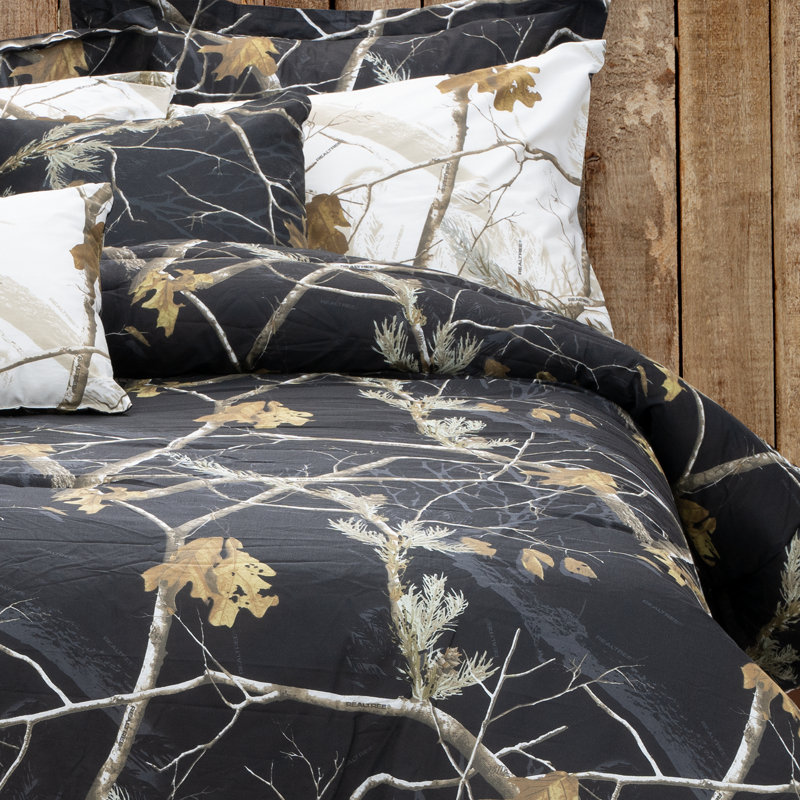 Ensemble d'édredon 100% camouflage Camo Realtree AP Camo, Simple, Noir