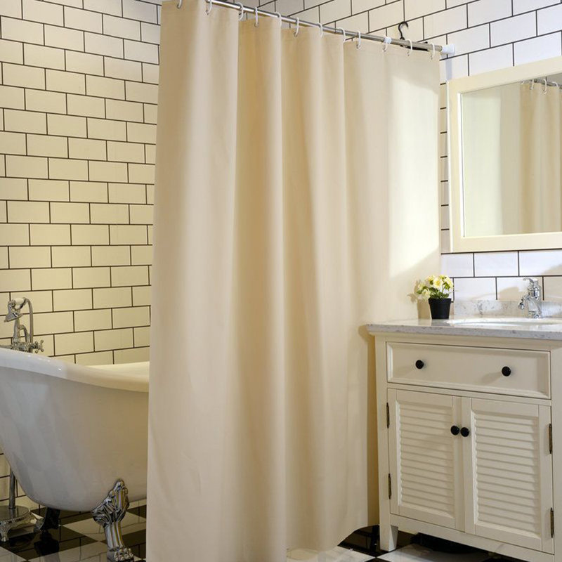 Rideau de douche avec crochets PEVA, Beige