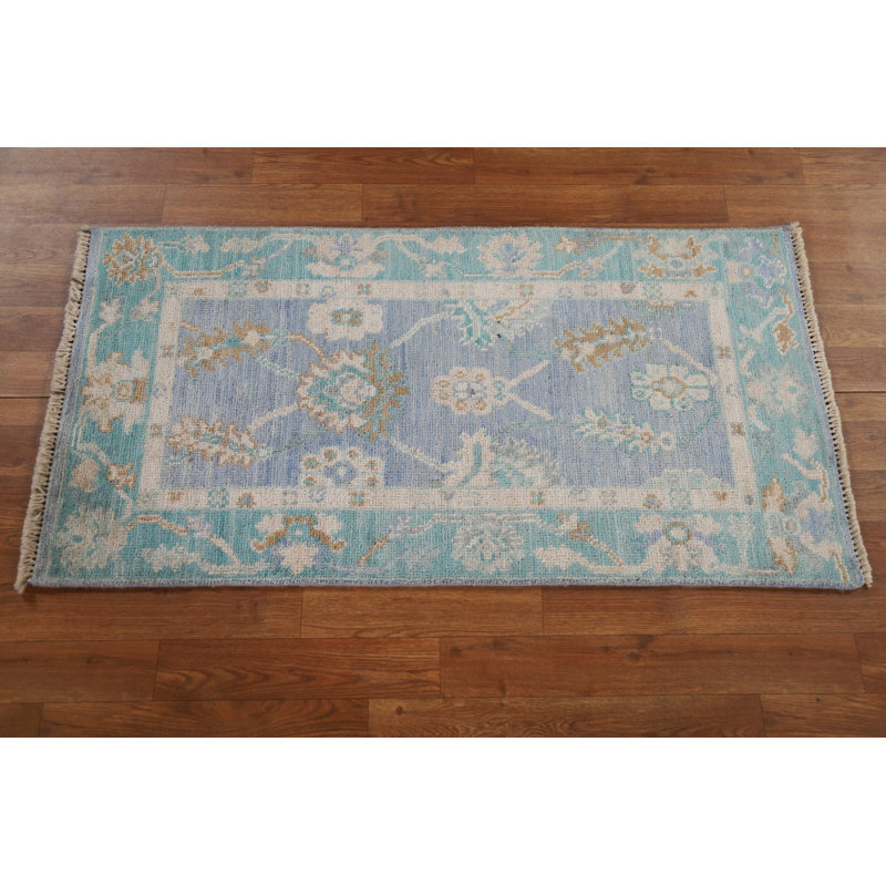 Tapis turc Oushak en laine noué à la main 2X4