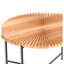 Ensemble de table basse et de table de bout à motif Radial 2 pièces - Panneau de fibres à densité moyenne imperméable avec housse en PVC