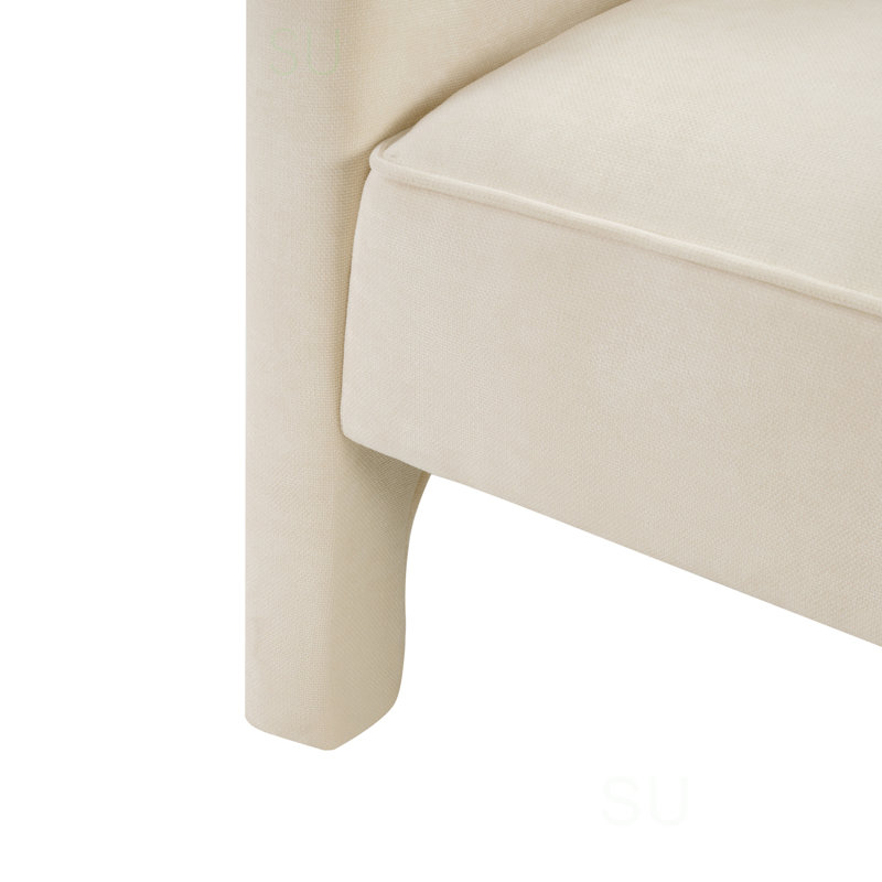 Fauteuil rembourré 29,9 po Modern, Beige