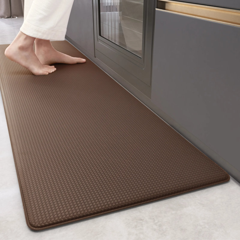 Tapis de cuisine antidérapant Dipson, Tapis de couloir 1 pi 4 po x 4 pi 11 po, Brun