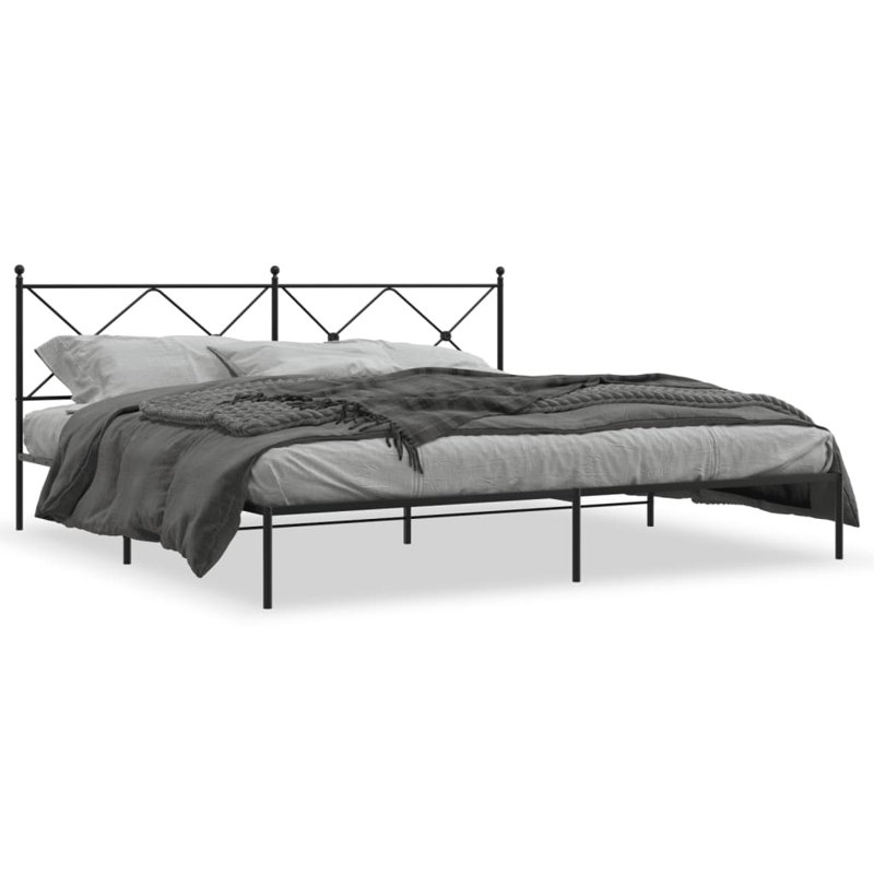 Corrstown Metal Bed, Black, Single (3')
