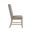 Ensemble de 2 chaises d'appoint rembourrées avec dossier et garniture cloutée avec finition brun gris