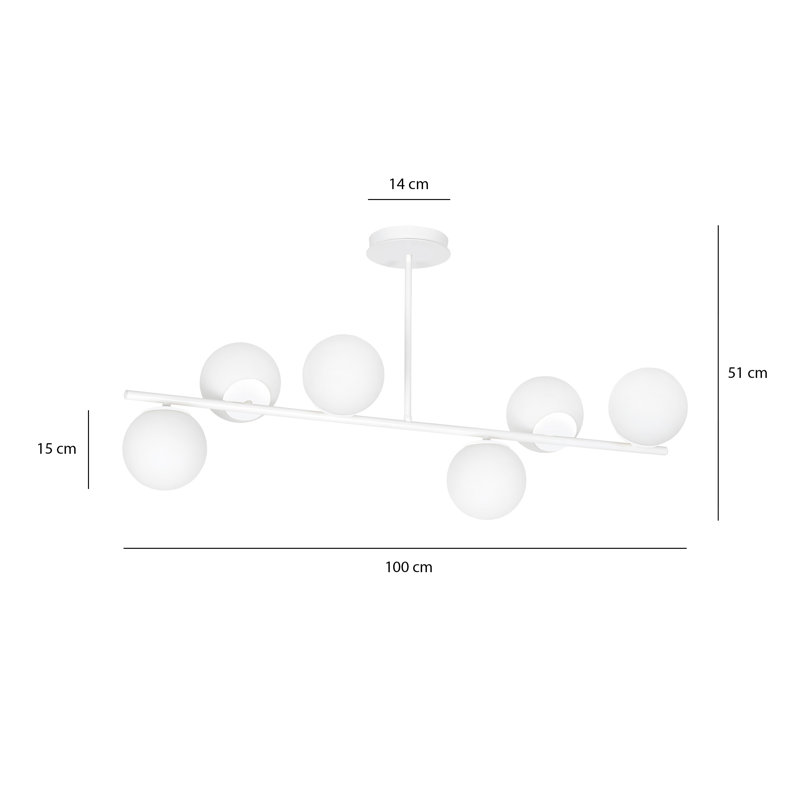 Gaen 6 - Light  Kitchen Island, White