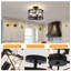 Glenisle 4 - Light Modern Metal Drum Semi Flush Mount Ceiling Light Fixture for Dinning Room Living Room Bedroom Hallway Entryway Kitchen-192688414