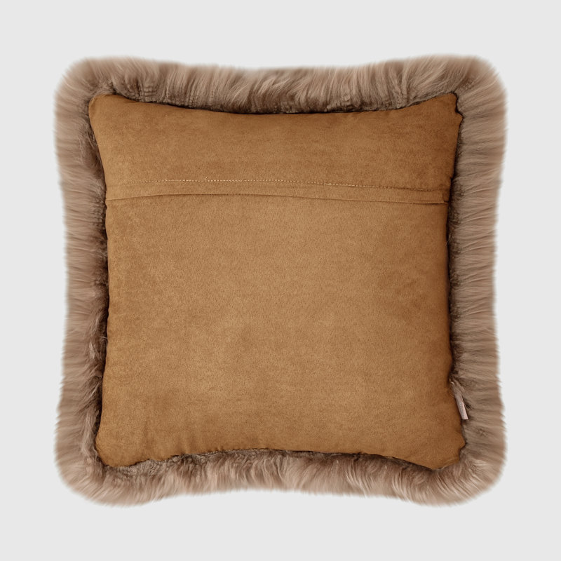 Fieldman Leather Reversible Throw Pillow, Toffee Brown