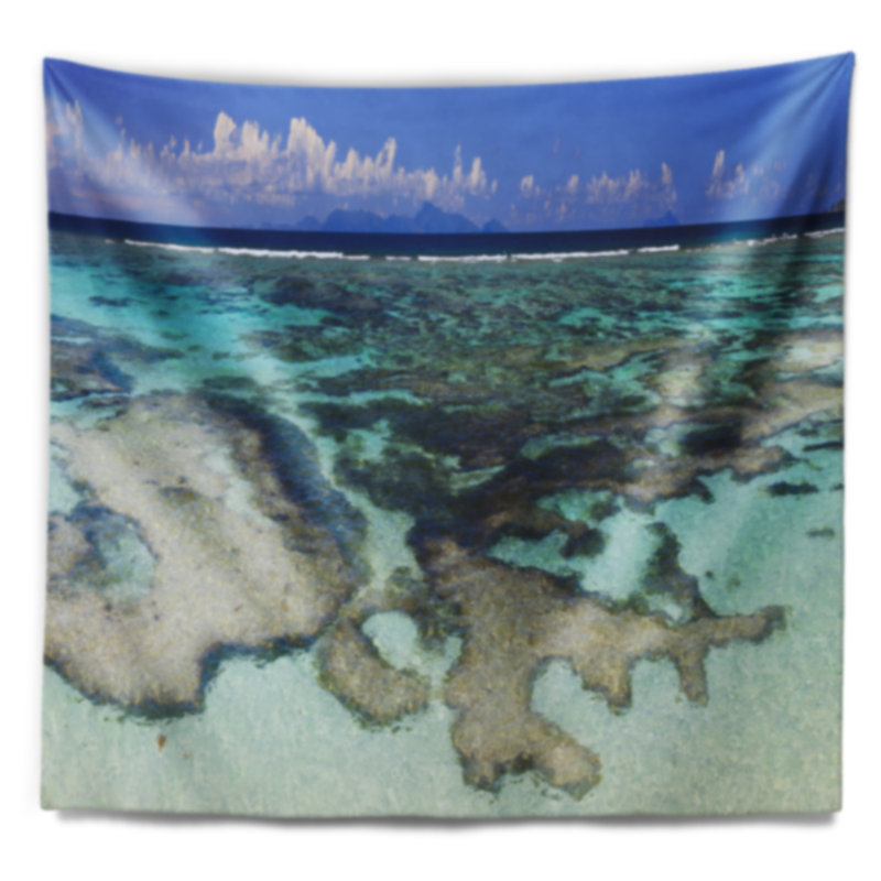 Tapisserie «Seascape Turquoise Tropical Ocean Waters», H 50 po x l 60 po