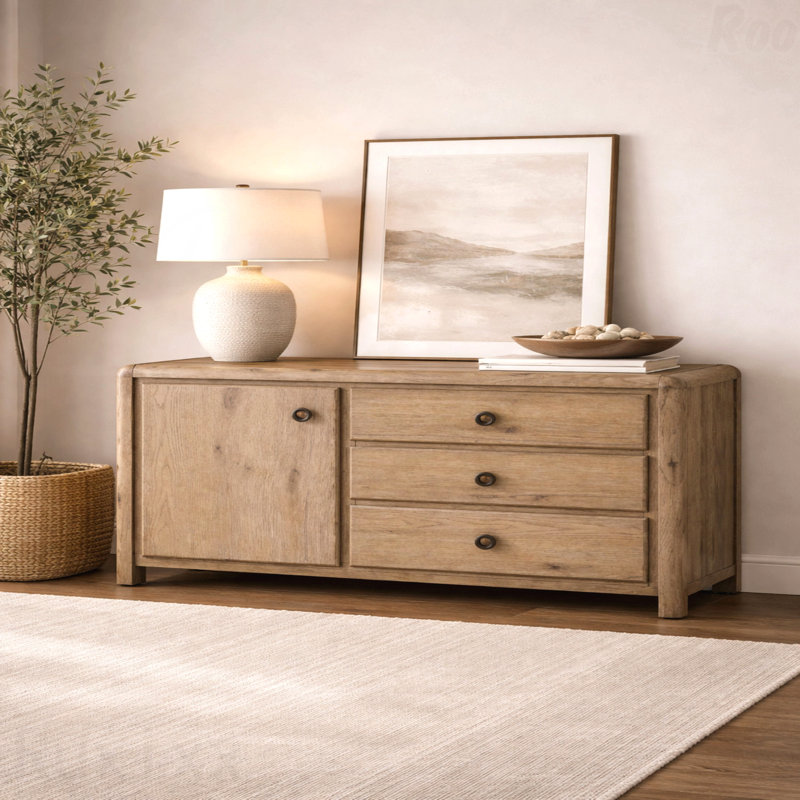 Commode décorative en chêne pour le vestibule et le petit rangement