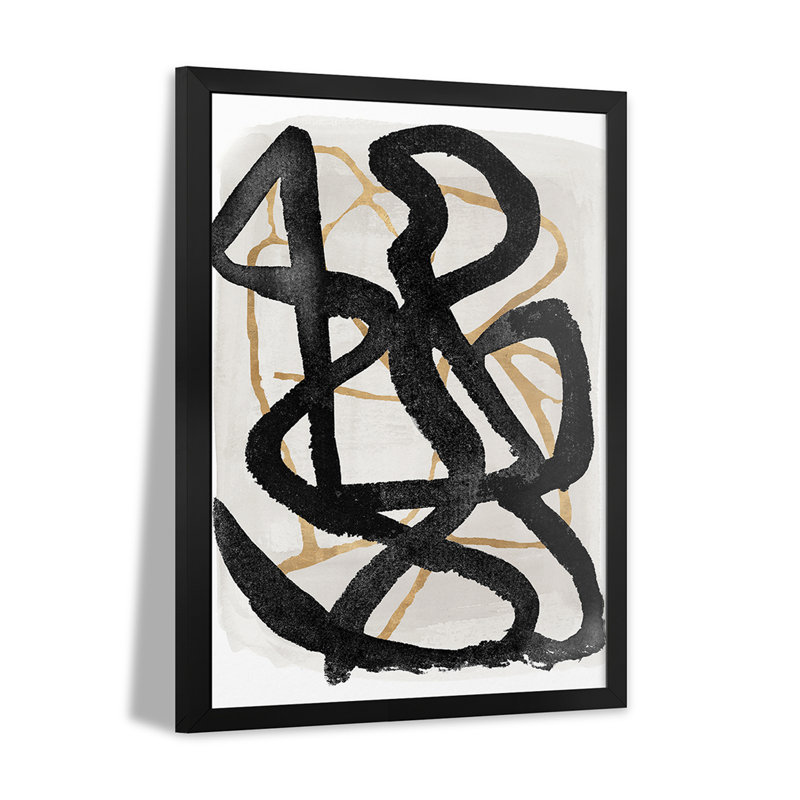 «Hindsight Black I» - reproduction d'art murale - affiche de galerie, H 32 po x l 24 po