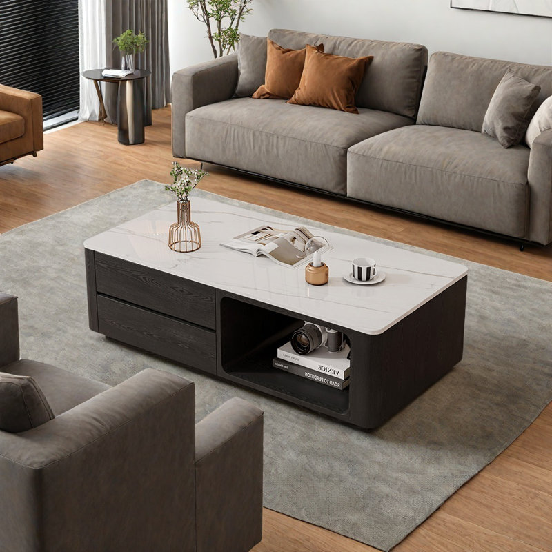 Table basse de style rétro américain, Blanc