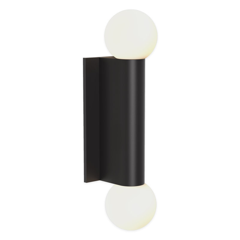 Ortona 2 - Light Flush Mounted Sconce, Matte Black