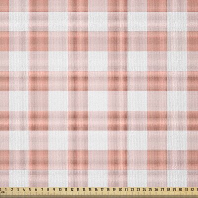 Ambesonne Checkered Fabric By The Yard, Picnic In Countryside Themed Gingham Pattern In Soft Colored Print -  East Urban Home, 8E474E8B938E4065AD905586A83B5AA5