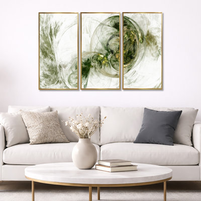 " Coloured Smoke Green " 3 - Pieces