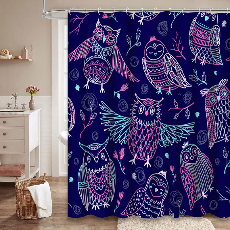 Rideau de douche avec 12 crochets, L 72 po x l 78 po