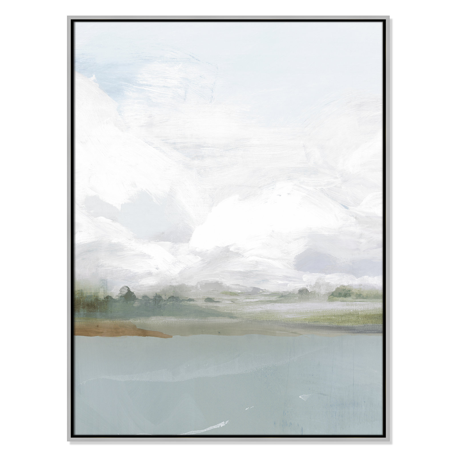 All Shore Painting, 41.5" H x 31.5" W, Silver