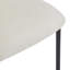 Chaises de salle à manger rembourrées avec pieds en métal (ensemble de 2), beige