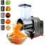 Râpe à fromage électrique Ttak HOUSEWARE, déchiqueteuse à trancheuse électrique professionnelle 250W, machine à salade électrique à contrôle à une touche Fruits, légumes, fromages, machine à salade 5 accessoires