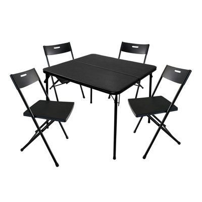 34'' Square Folding Table with 4 Chairs