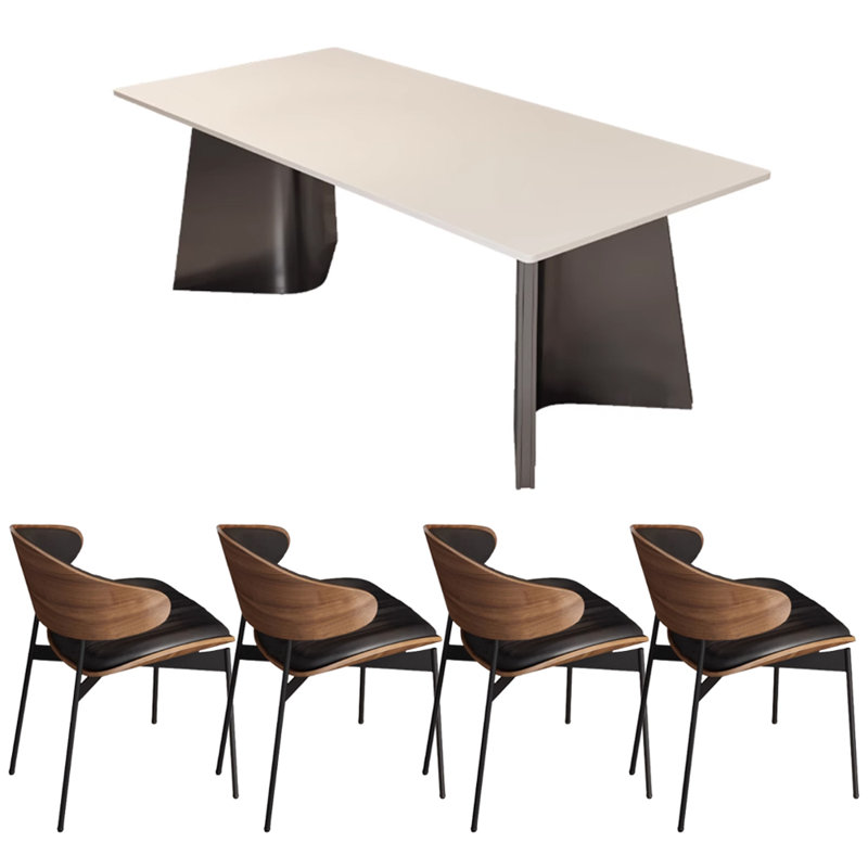 Table rectangulaire Pure White Rock, H 29,52 po x L 70,86 po x l 35,43 po