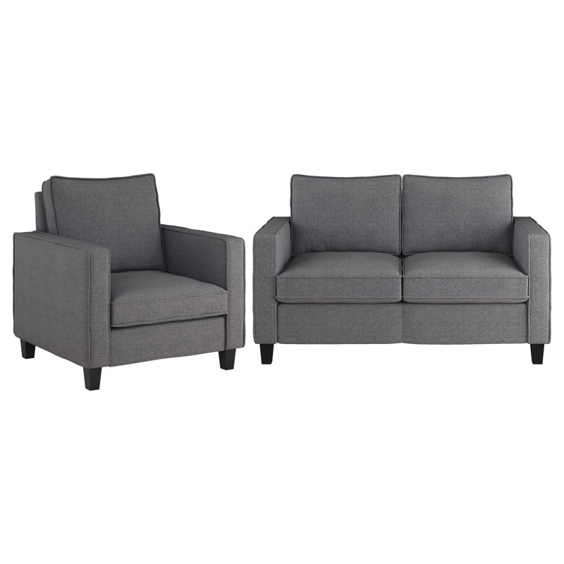 Jaylena 2 - Piece Living Room Set, Gray 100% Polyester
