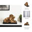 Statue sculpturale de lion en métal avec base en marbre pour la décoration intérieure - Figurine animalière royale pour la décoration de salon - 12 po, or et métallique