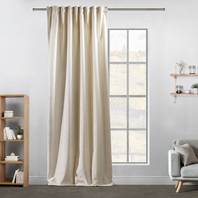 Extra Long & Extra Wide Matte Velvet Curtain Panel