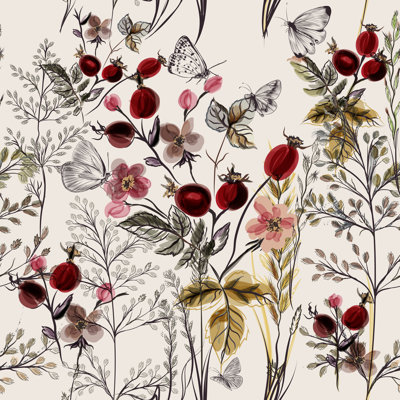 Lusitanien, motif de fleurs sur toile par Mashakotcur, impression
