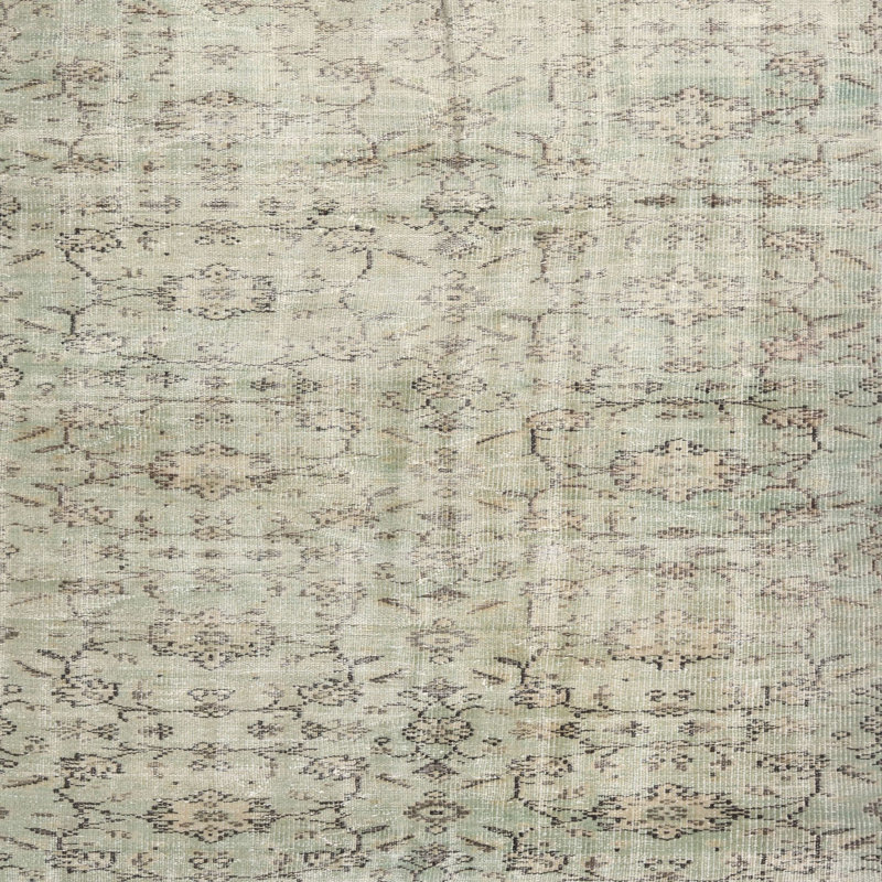 Laine crème/Tapis décoratif grise, Rond 6 pi