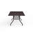La Jolla Rectangular Metal Outdoor Dining Table With Umbrella Hole , 72'' in. W 42'' in. D