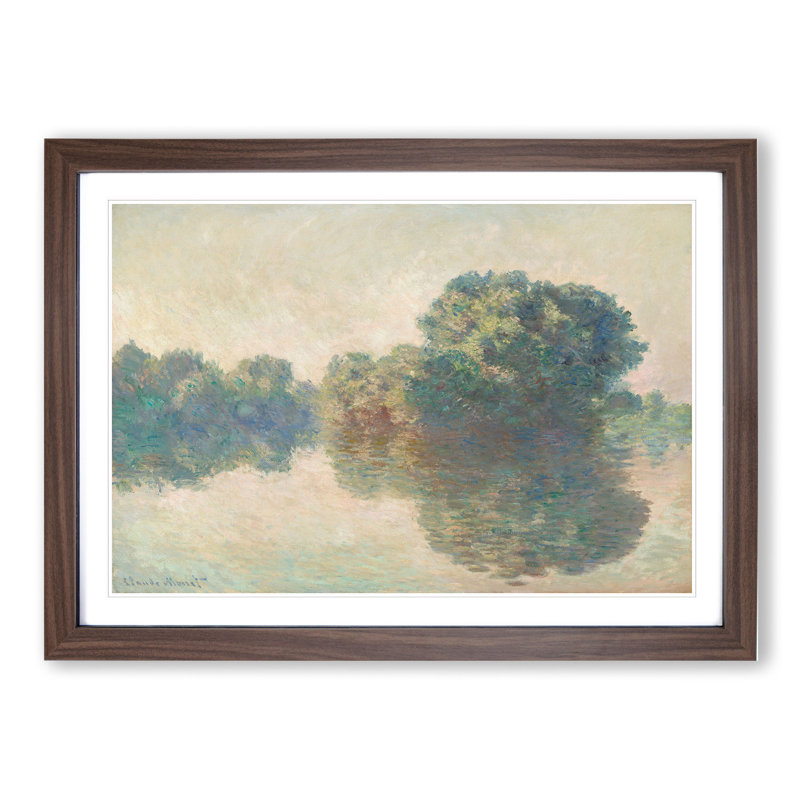 The Seine at Giverny by Claude Monet - Framed Print, 27cm H x 36cm W x 2cm D, Walnut Framed