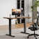 Guimauve Height Adjustable Electric Standing Computer Desk With Non-Spliced Desk Top Home Office Desk
