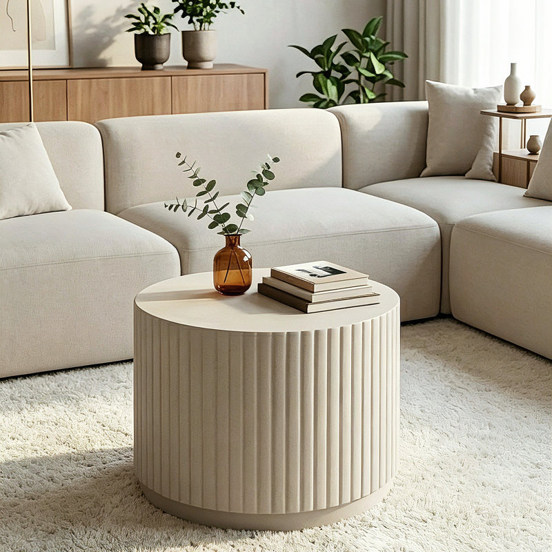 Table de bout Albert , Blanc