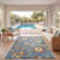 Gregori Blue Rose Farmhouse Rug