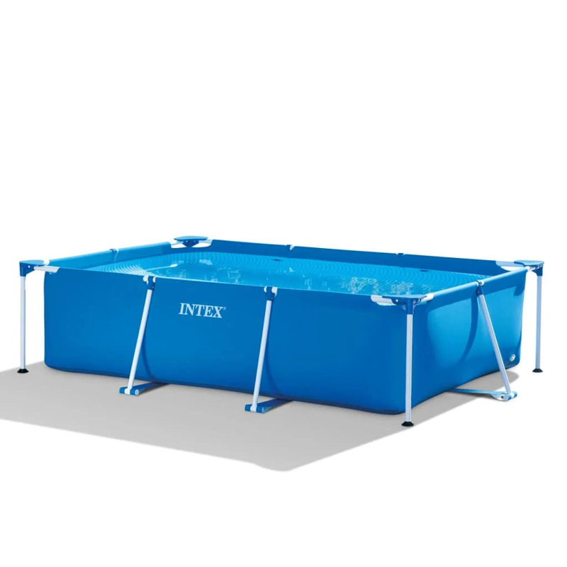 Intex Swimming Pool Rectangular Frame, 300 cm L x 200 cm W x 75 cm H