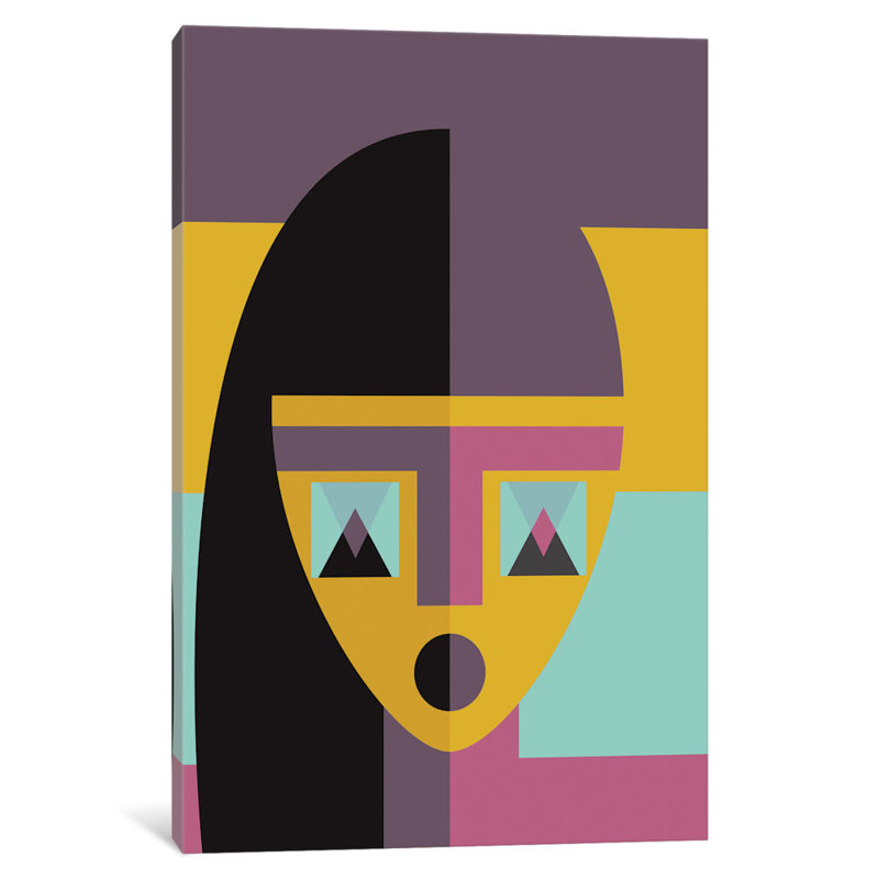 « geometric model », impression sur toile tendue, H 12 po x l 8 po x P 0,75 po