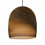 Scraplight Recycled Cardboard Pendant Light - Bell