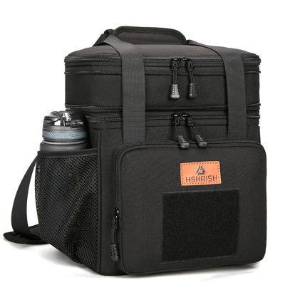 16L Tactical Lunch Box for Adults, Insulated Soft Cooler Bag with Shoulder Strap, Heavy-Duty Lunch Bag for Work, Picnic, Camping & Trips, 20 Can Capacity