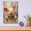 «Happy Pink Pig» par MomArt, verre mural-207229481